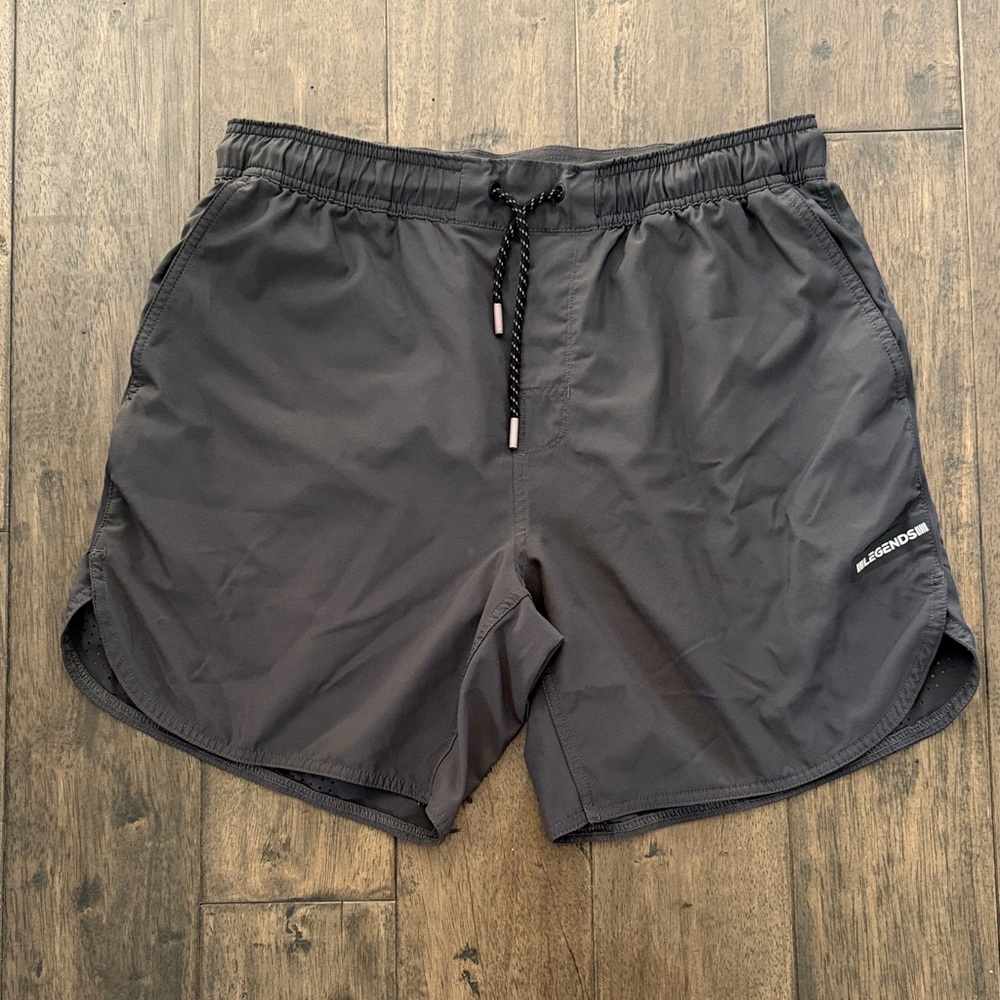 Legends Luka Shorts Men’s L Dark Gray 7” Inseam Unlined Performance Athletic